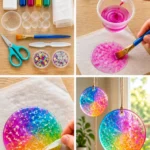 Colorful Glue Suncatchers DIY for Kids