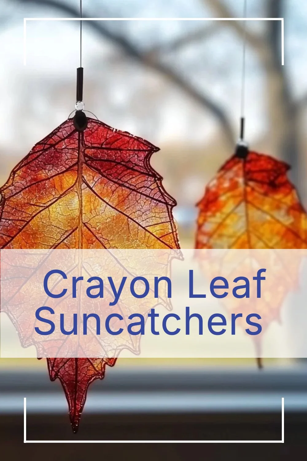 Crayon Leaf Suncatchers