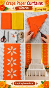 Crepe Paper Curtains Tutorial