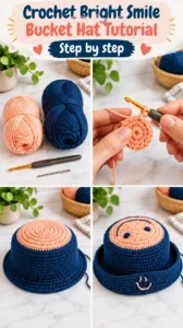 Crochet Bright Smile Bucket Hat Tutorial