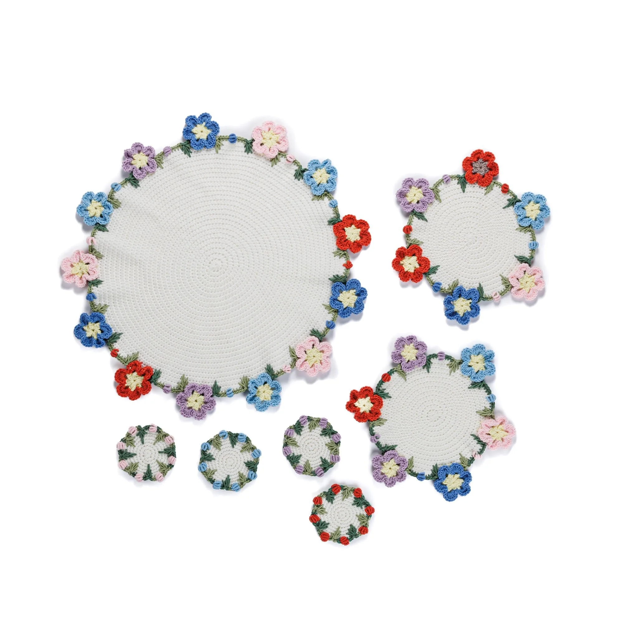 Bunch of Flowers Crochet Table Set Pattern