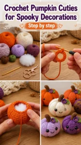 Crochet Pumpkin Cuties for Spooky Decorations