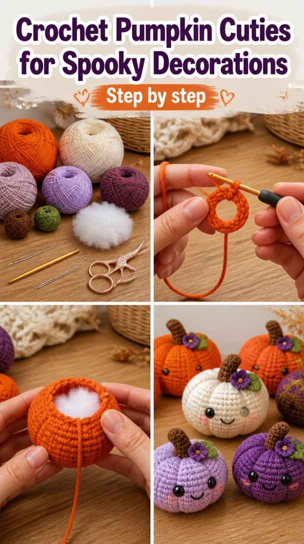 Crochet Pumpkin Cuties for Spooky Decorations