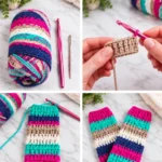 Crochet Striped Arm Warmers Pattern