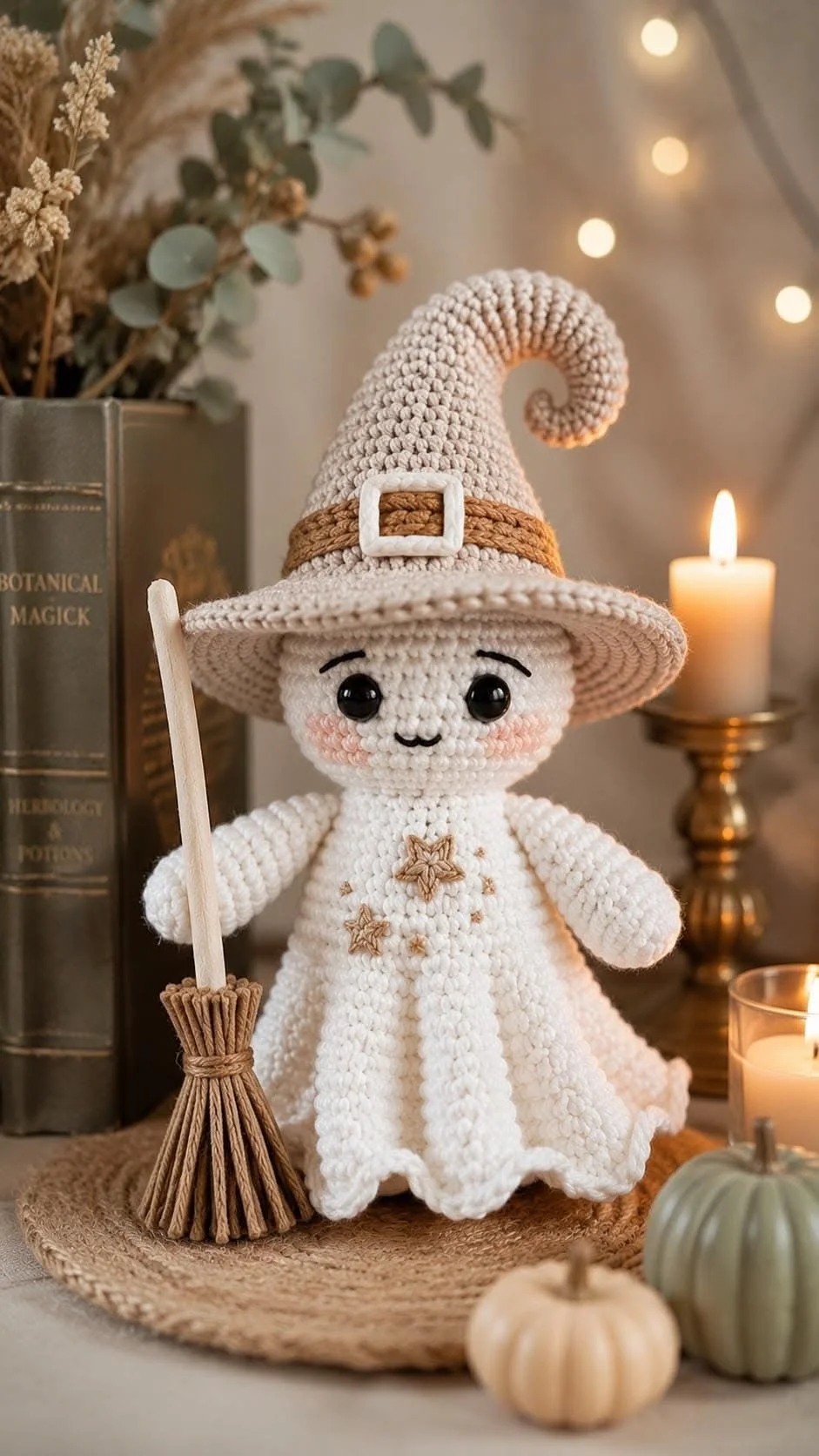 Crochet Witch Ghost Amigurumi Pattern | Halloween Amigurumi PDF (Instant Download)