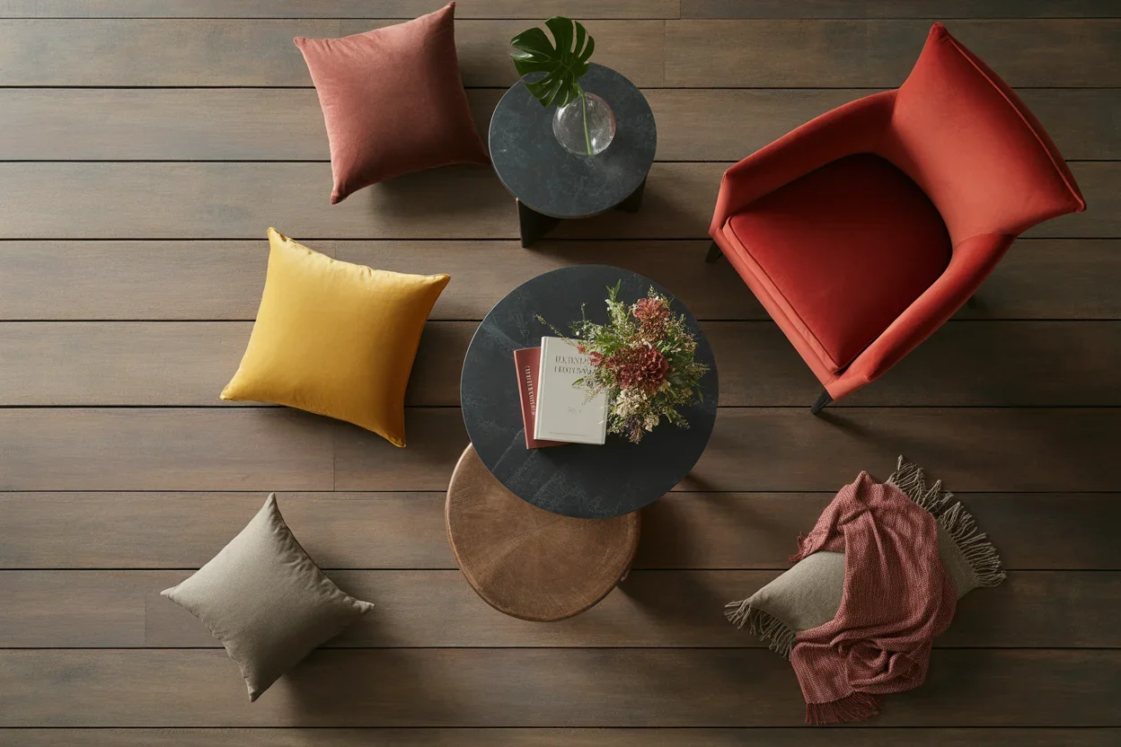 curved furniture living room trend