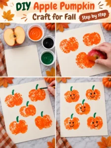 DIY Apple Pumpkin Craft for Fall