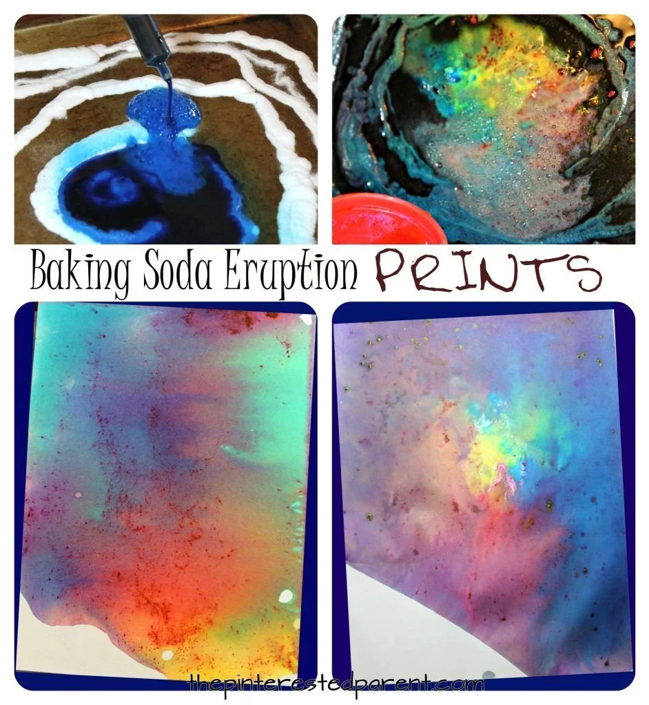 Baking Soda Eruption Prints – The Pinterested Parent