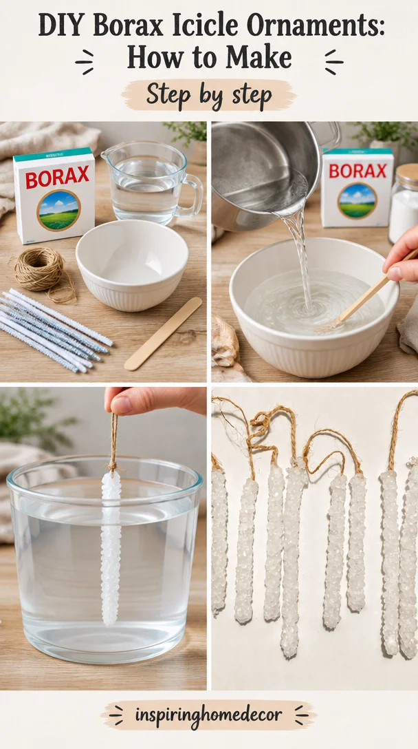 DIY Borax Icicle Ornaments - The Keele Deal