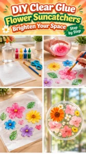 DIY Clear Glue Flower Suncatchers Brighten Your Space
