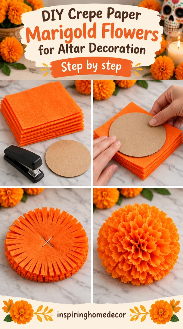🧡🌼 FLORES DE CEMPASÚCHIL CON PAPEL CREPÉ 🌼🧡

Una idea sencilla y hermosa para decorar nuestro altar en esta temporada 🏵️ 🧡 Puedes preparar varias y utilizarlas para formar un arco, una guirnalda...