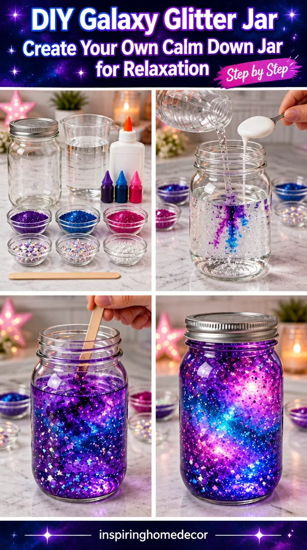 DIY Galaxy Glitter Jar: Create Your Own Calm Down Jar for Relaxation Fun