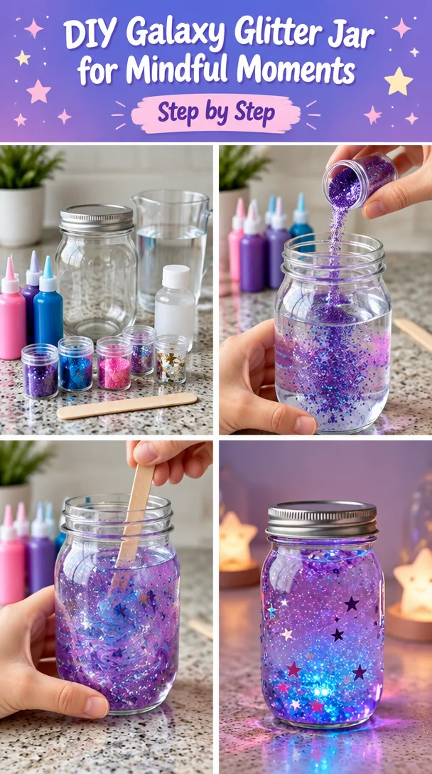 DIY Galaxy Glitter Jar for Mindful Moments