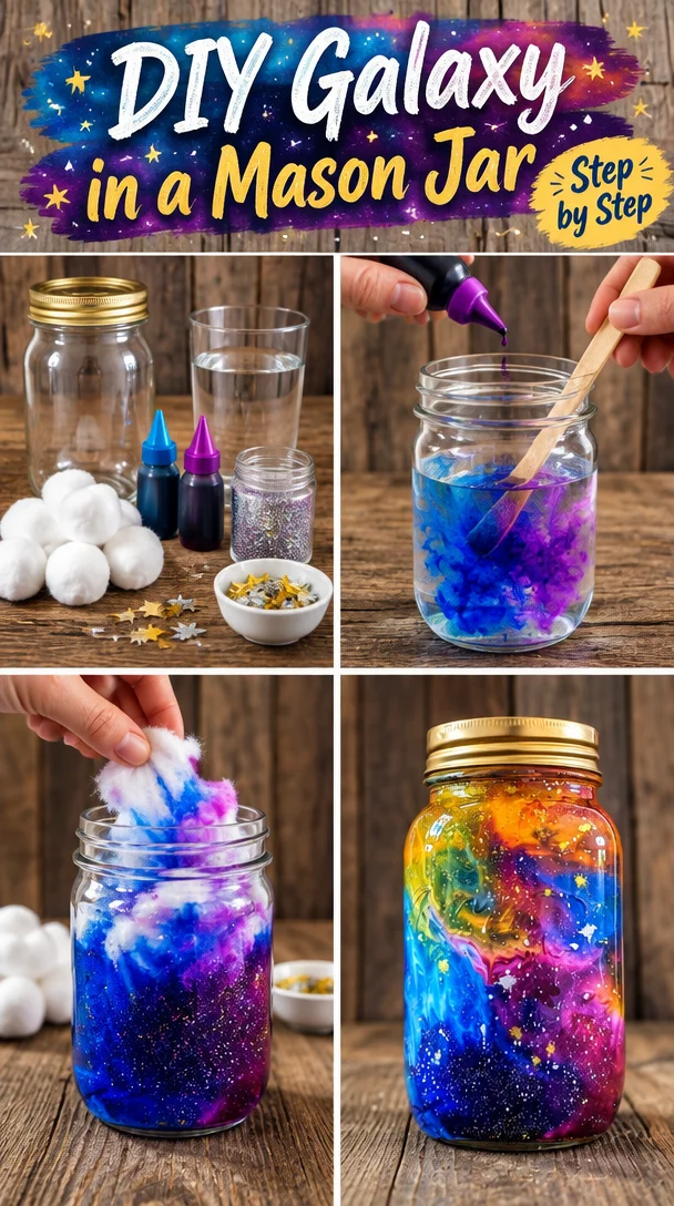 DIY Galaxy in a Mason Jar