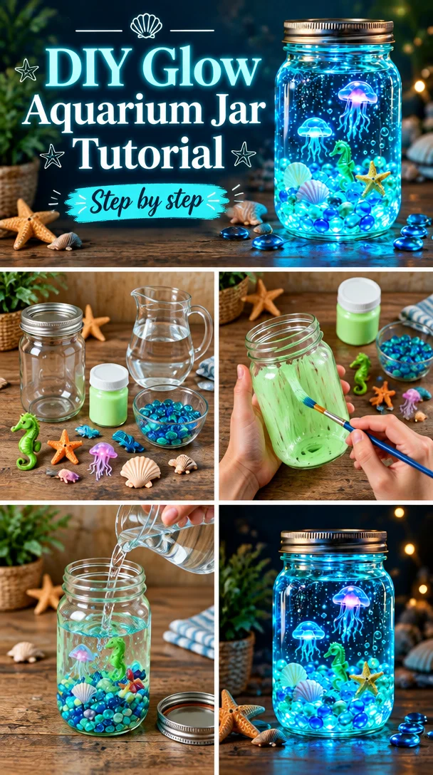 DIY Glow Aquarium Jar Tutorial
