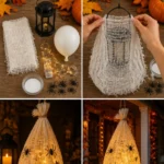 DIY Glowing Spider Egg Sac Lantern