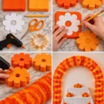 DIY Marigold Garland with LED Lights