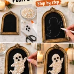 DIY Pearl Bead Ghost Craft