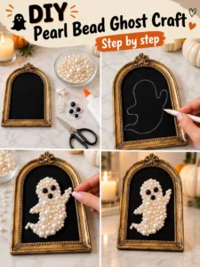 DIY Pearl Bead Ghost Craft
