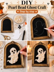 DIY Pearl Bead Ghost Craft