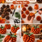 DIY Pine Cone Pumpkin Craft