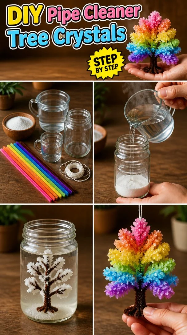DIY Pipe Cleaner Tree Crystals: Fun Crystal Growth Science Project