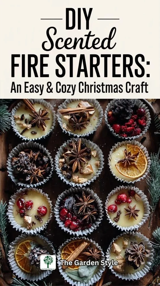 DIY Scented Fire Starters: An Easy & Cozy Christmas Craft - The Garden Style