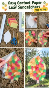 Easy Contact Paper Leaf Suncatchers