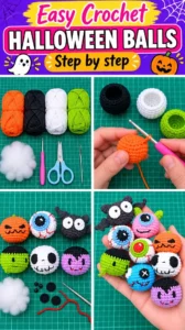 Easy Crochet Halloween Ball Pattern