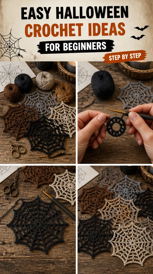 Easy Halloween crochet ideas for beginners with spooky patterns