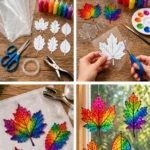 Easy Rainbow Crystal Leaf Suncatcher