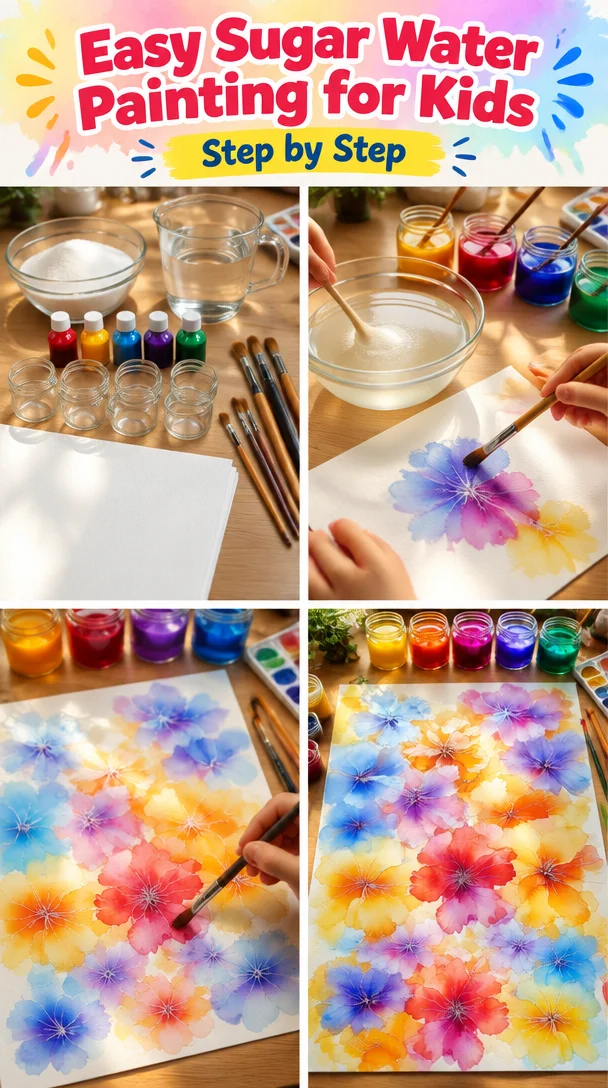 Sugar Water Painting for Kids