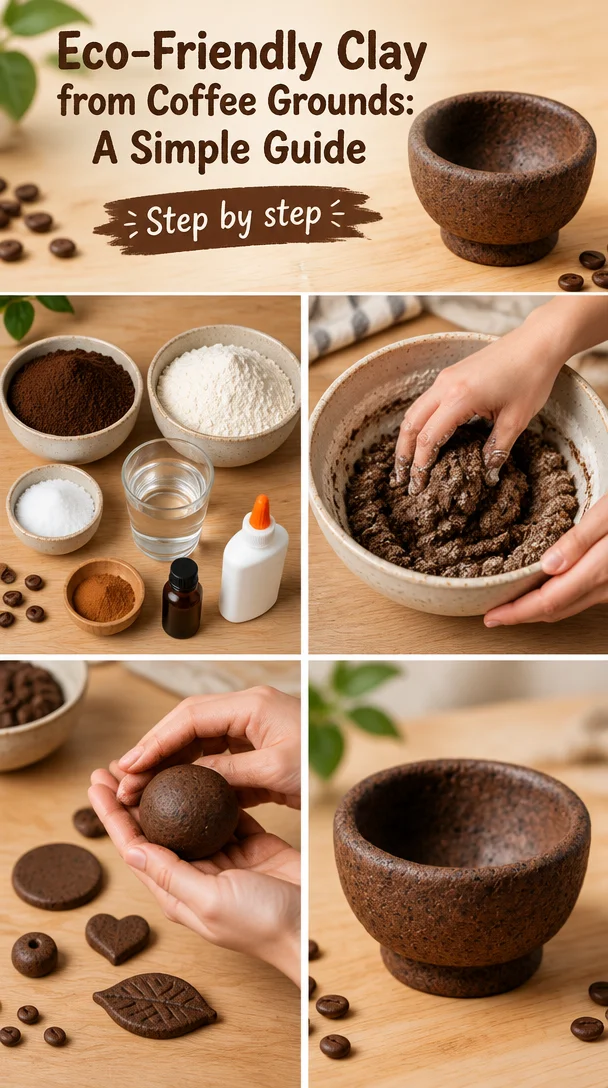 Eco-friendly clay made from coffee grounds for sustainable crafting