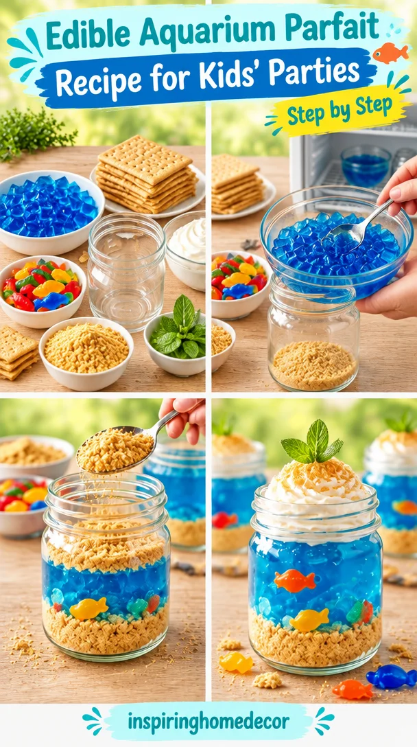 Delightful Edible Aquarium Parfait Recipe for Family Fun and Kids' Parties