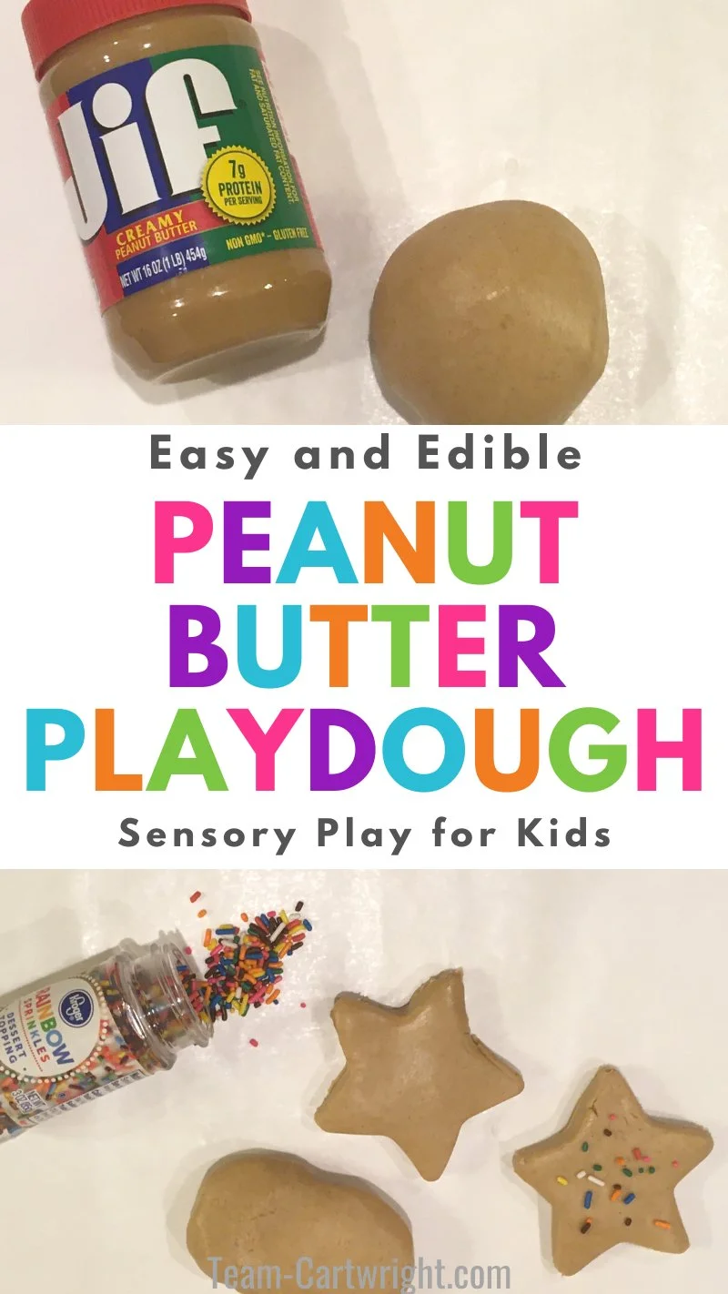 Edible Play Dough! Homemade Peanut Butter Playdough Sensory Play