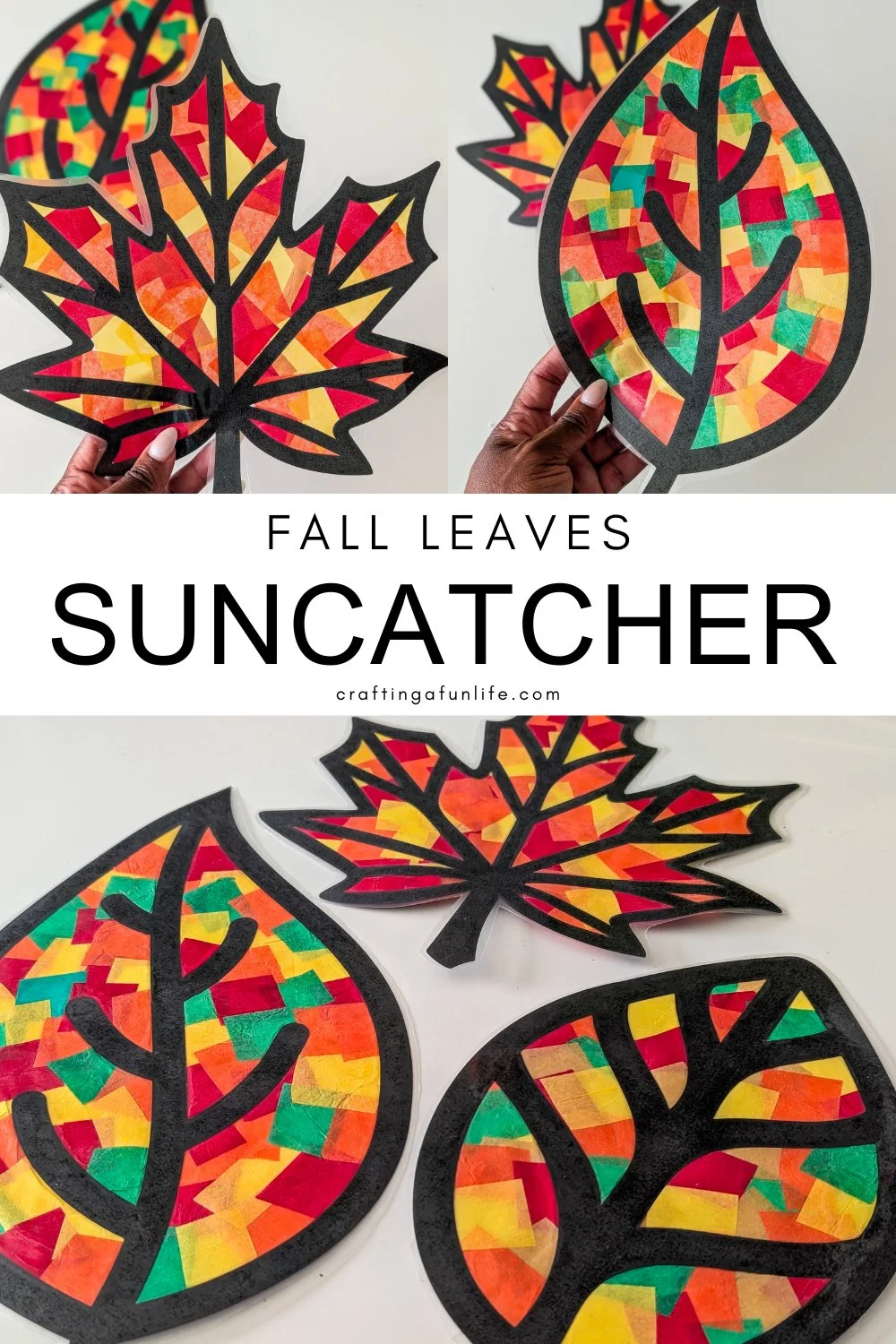Fall Leaves Suncatcher Craft | Fall Crafts for Kids | Crafting a Fun Life