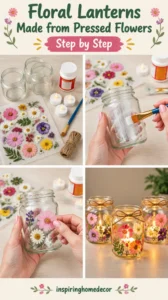 Floral Lanterns Made from Pressed Flowers