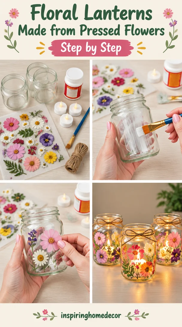 Pressed Flower Lanterns.