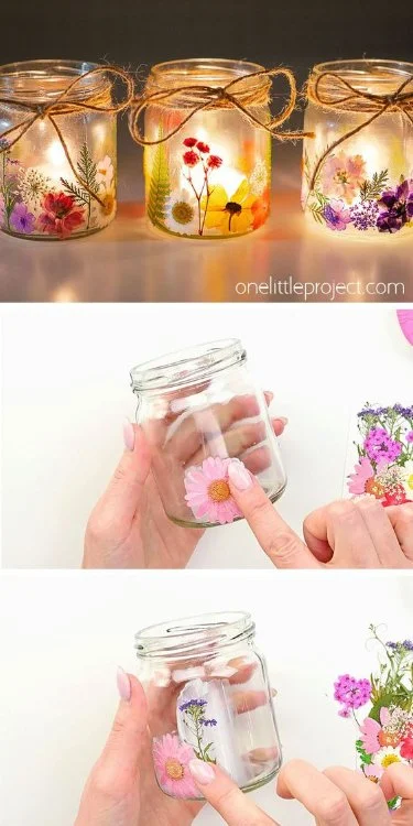Pressed Flower Lanterns.