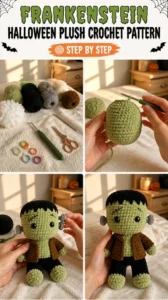 Frankenstein Halloween Plush Crochet Pattern