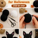 Free Spooky-Cute Cat-Bat Crochet Pattern for Halloween