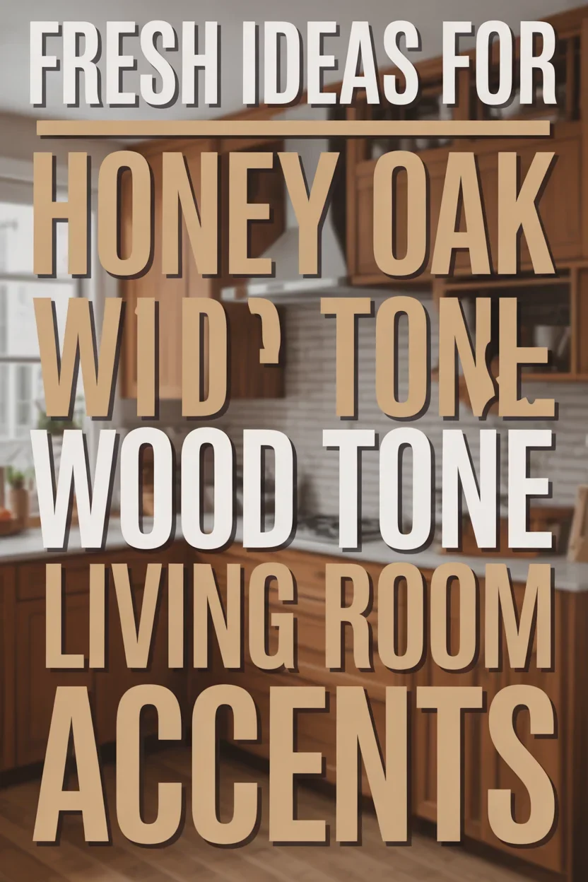 honey oak wood tone living room accents