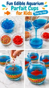 Fun Edible Aquarium Parfait Cups for Kids
