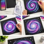 Galaxy Chalk Pastel Art for Kids