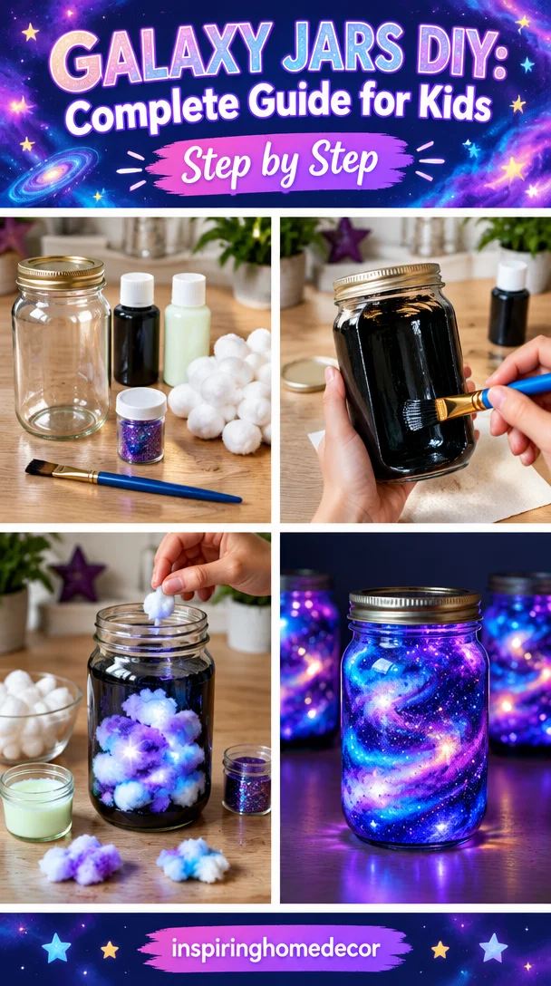 Galaxy Jars DIY: A Complete Guide #galaxyjarsdiyforkids #galaxyjarswithcottonballs