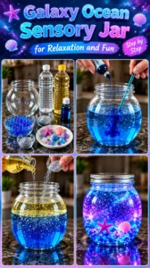 Galaxy Ocean Sensory Jar for Relaxation and Fun