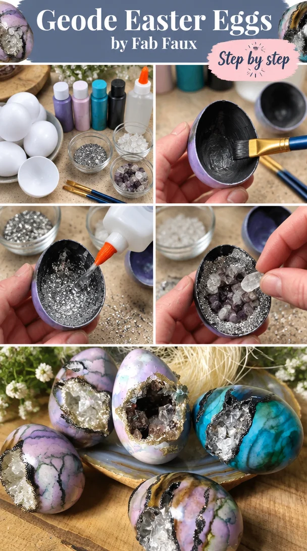 Fab Faux Geode Easter Eggs