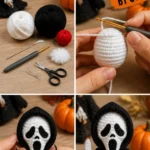 Ghostface Amigurumi Crochet Pattern for Halloween