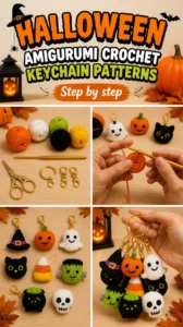 Halloween Amigurumi Crochet Keychain Patterns