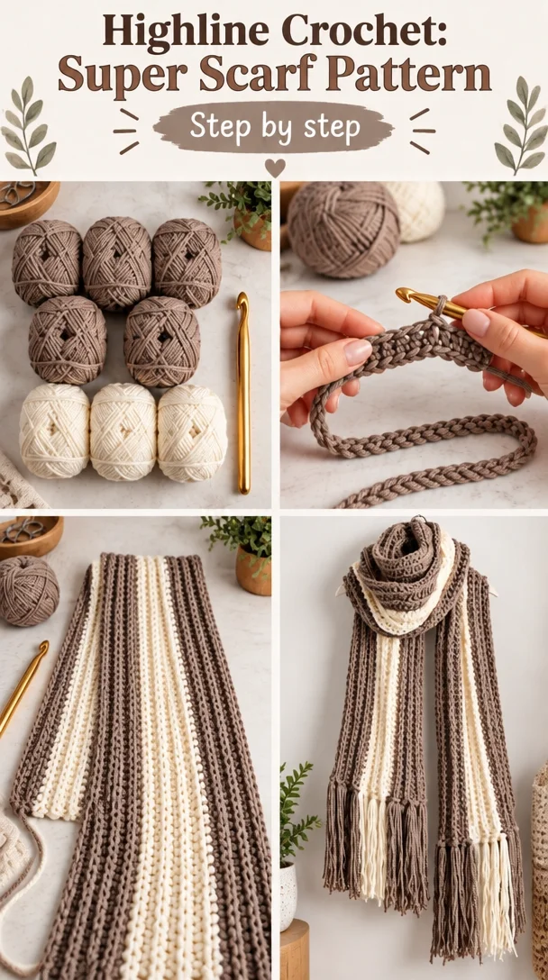 Highline Crochet: Super Scarf Pattern